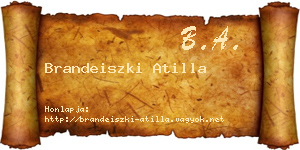 Brandeiszki Atilla névjegykártya